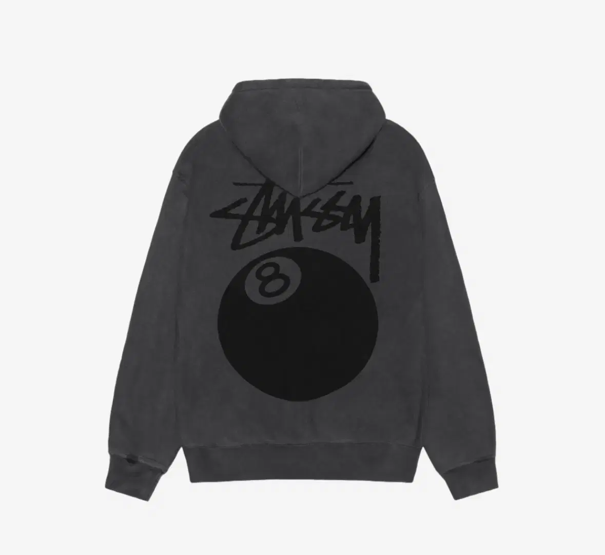 S stussy stussy 8 ball pigmented dyed house hoodie zip up black sells