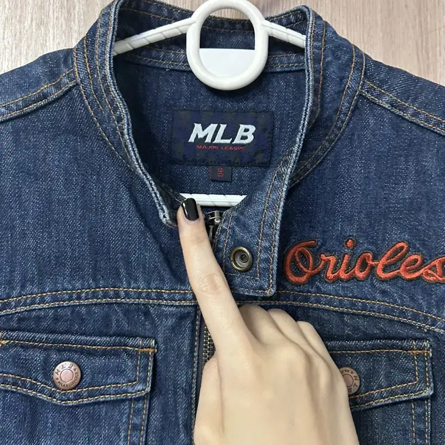 MLB 빈티지 y2k 데님 니트 자켓