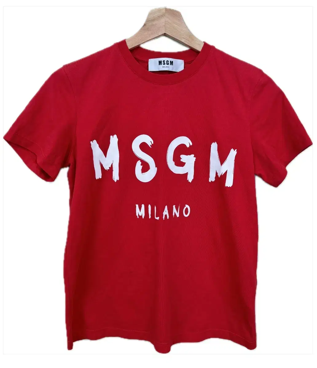 MSGM 엠에스지엠 로고 레드 티셔츠