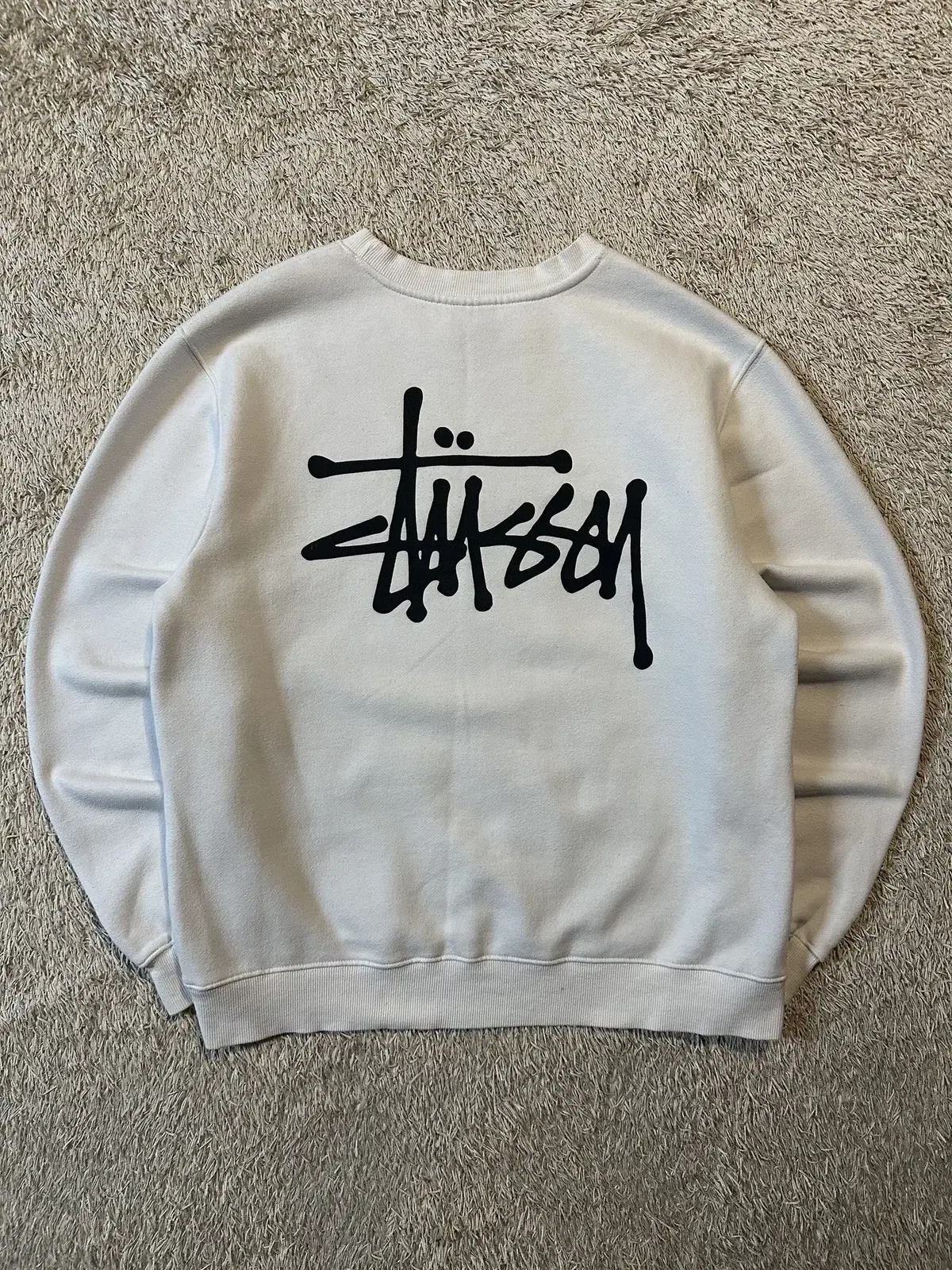 [S] 21FW 스투시 STUSSY 베이직 로고 기모 블랙 화이트