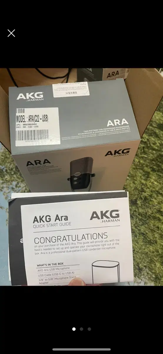 삼성전자 AKG ARA 마이크 듀얼패턴 USB 콘덴서 유튜브 ASMR 스