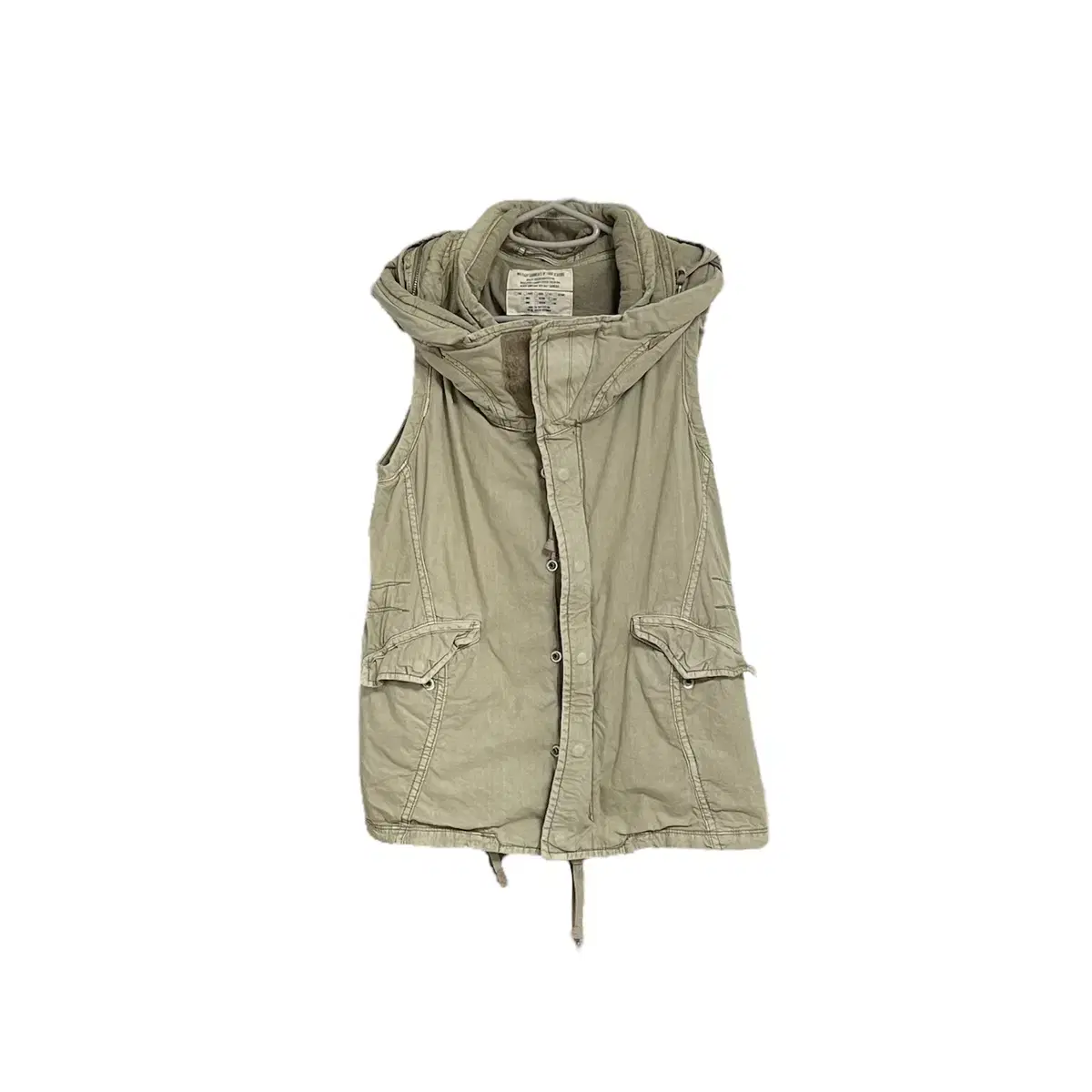 GOA military hoddie 2way zipper vest