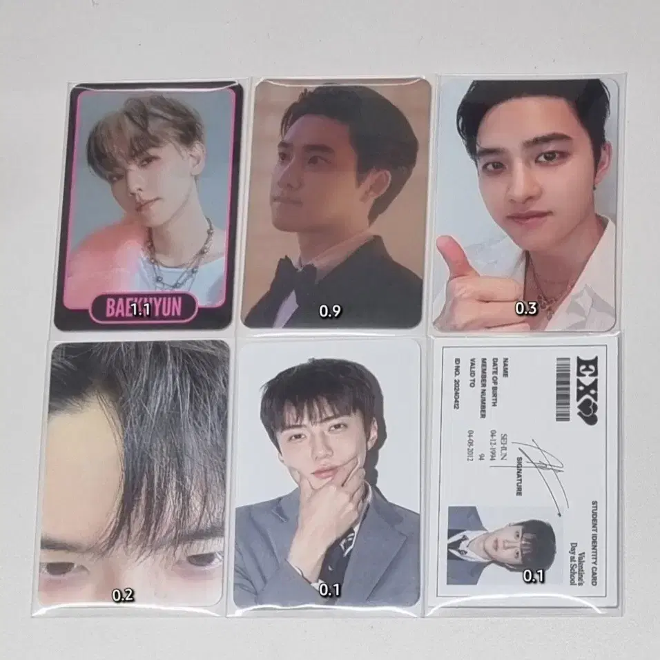 exo do kyungsoo oh sehun byun baekhyun photocard sell does