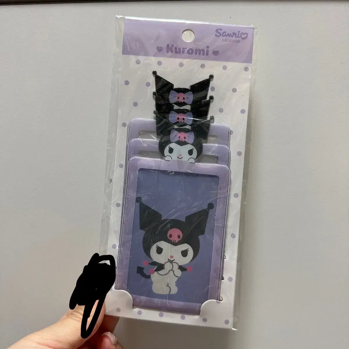 Sanrio Kuromi photocard holder/polqué/toploader