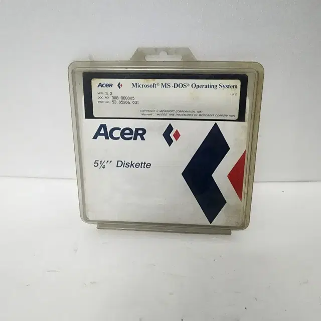 Acer MS-DOS 3.3 오퍼레이션 시스템 5.25인치 디스켓