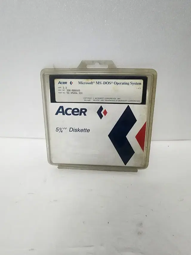 Acer MS-DOS 3.3 오퍼레이션 시스템 5.25인치 디스켓