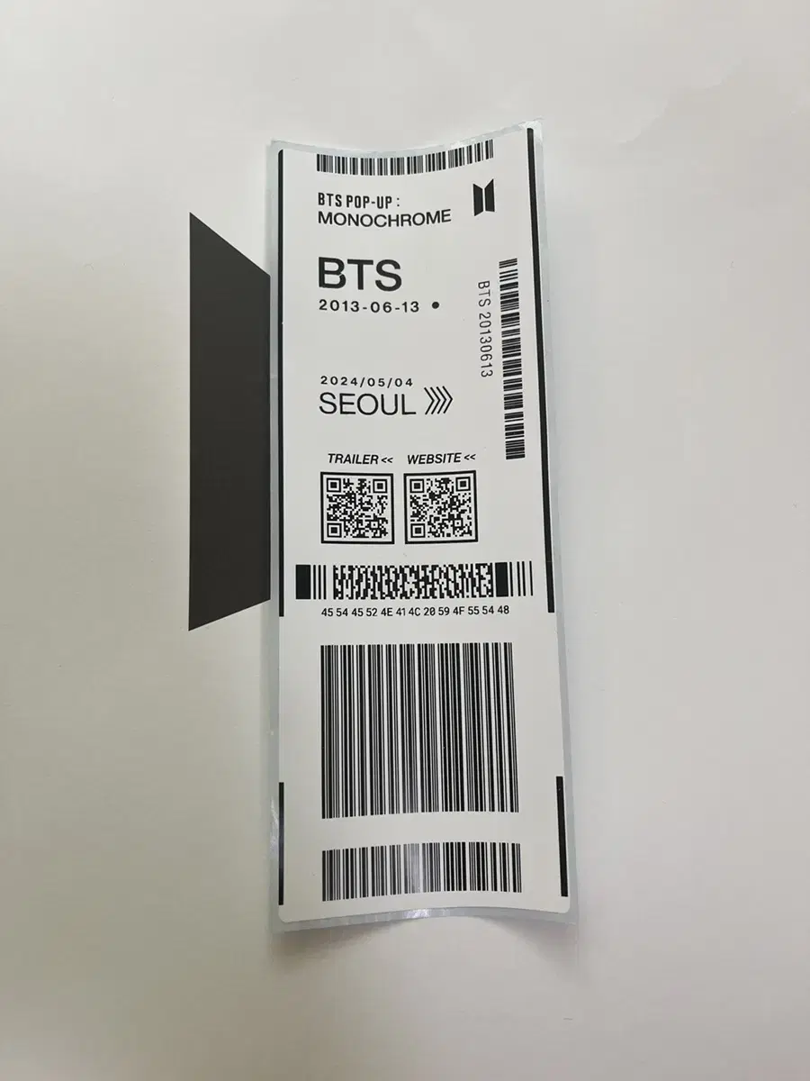 BTS MONOCHROME Pop Up 러기지택 luggage tag양도