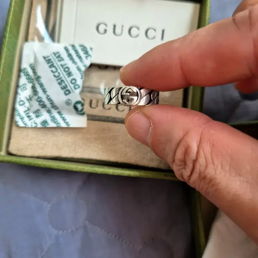 [새상품/13] 구찌 Gucci silver 인터로킹 반지