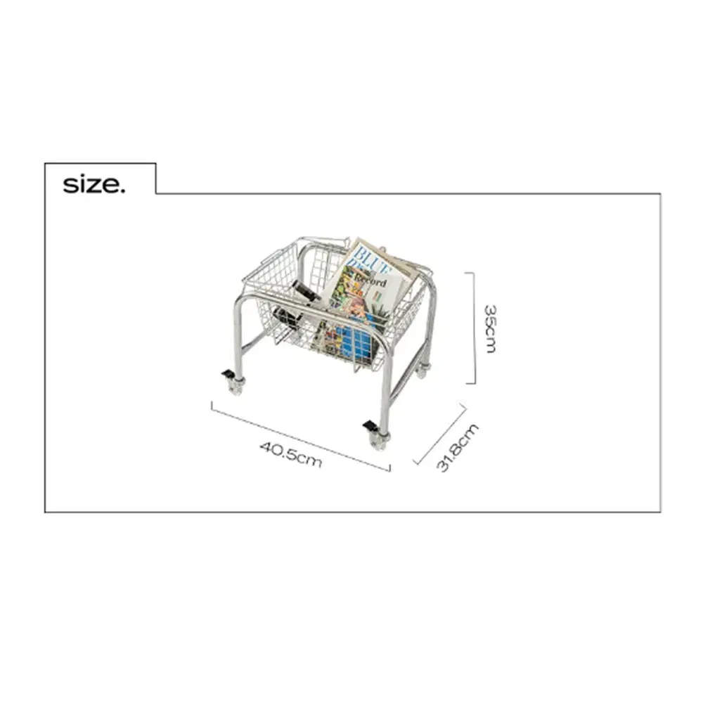 [무배] 올 스텐 다용도 이동식 바구니 / 수납 철제 정리 사각 바스켓