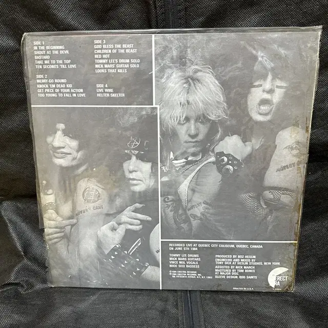 Motley Crue 머틀리크루 lp4장 가격