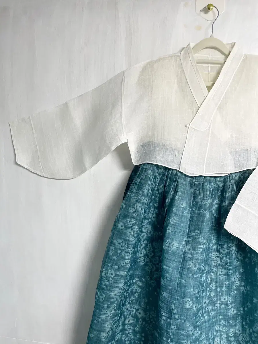 (custom) moshi hanbok jerkin, natural dyed moshi hanbok one piece
