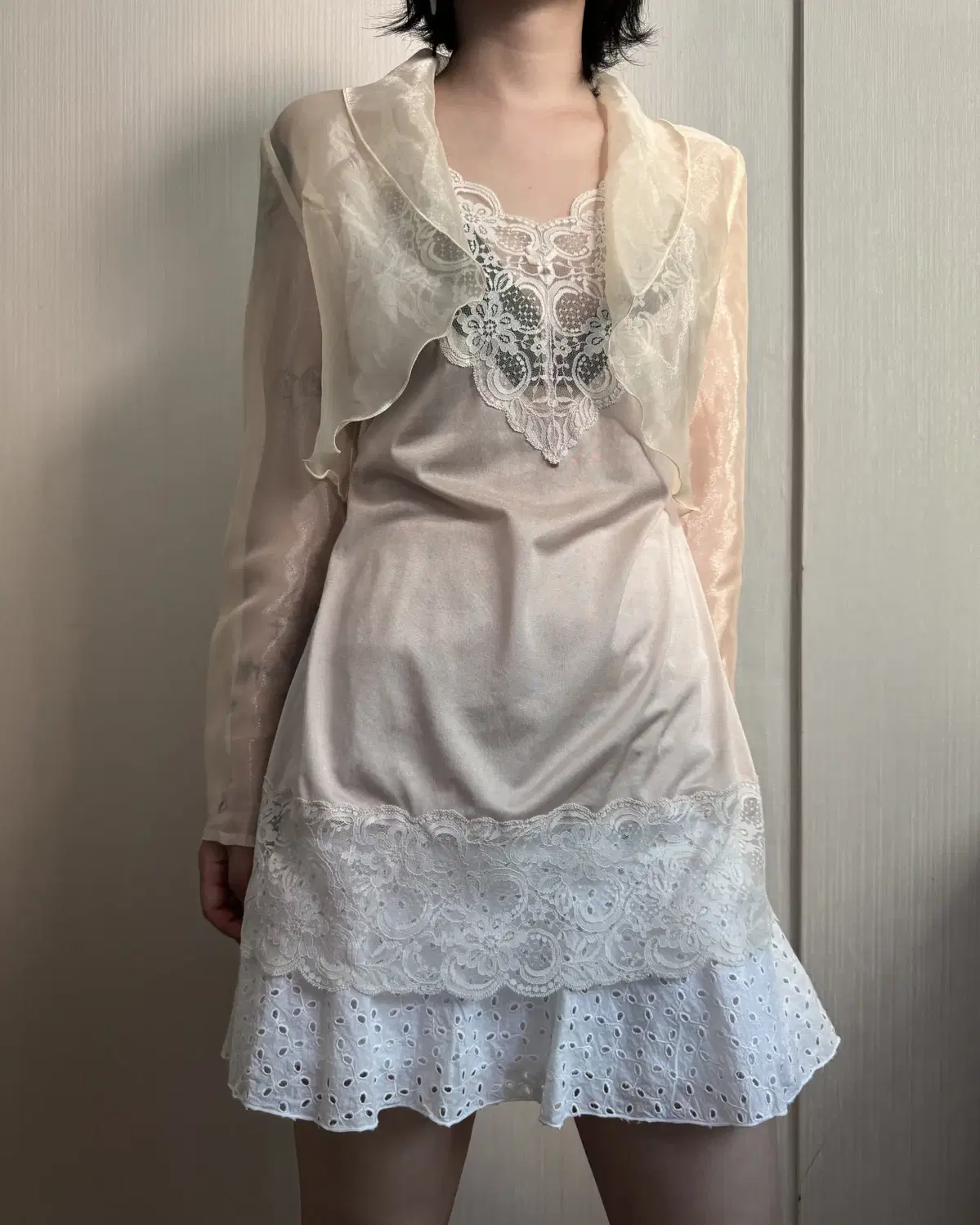 Organza open bolero