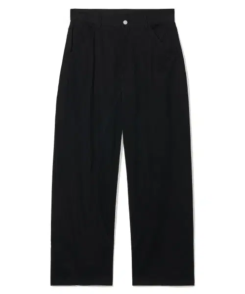 [Partimento] Curved incised wide-leg chino pants / black / M