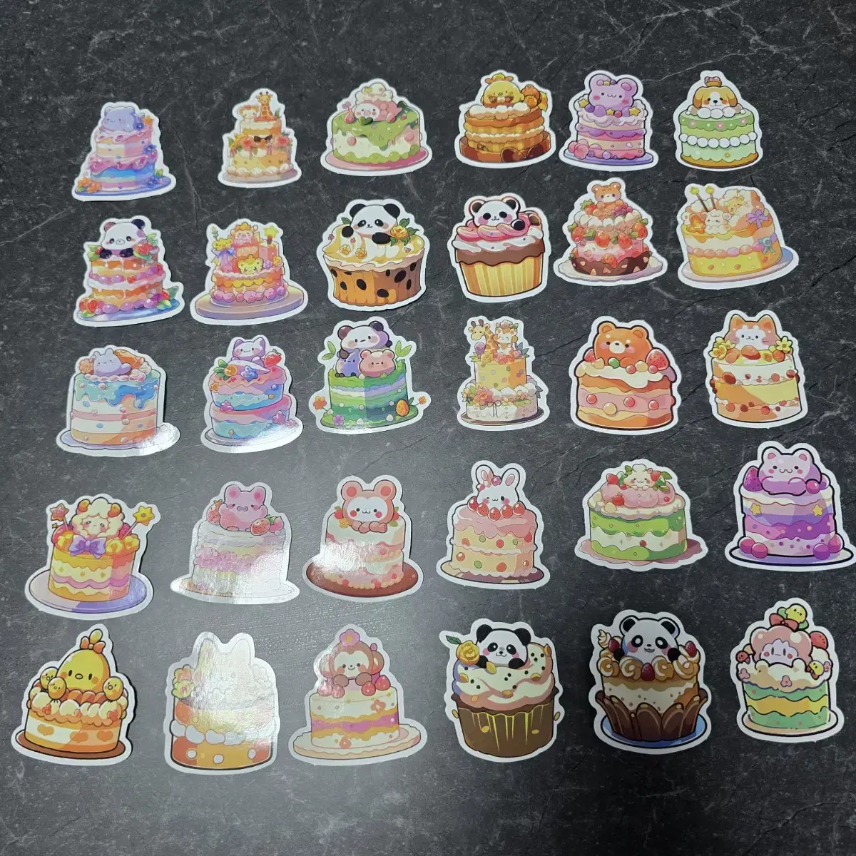 No. 51 Animal Cake Illustration Carving Sticker