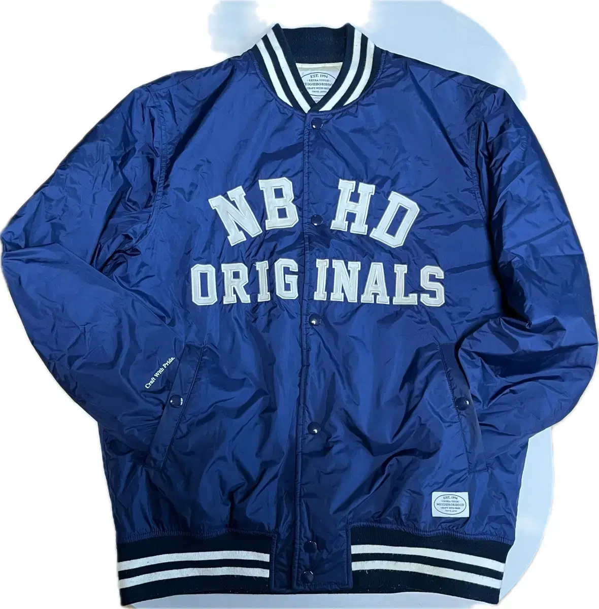 Neighborhood Hooded Baseball Jacket M size