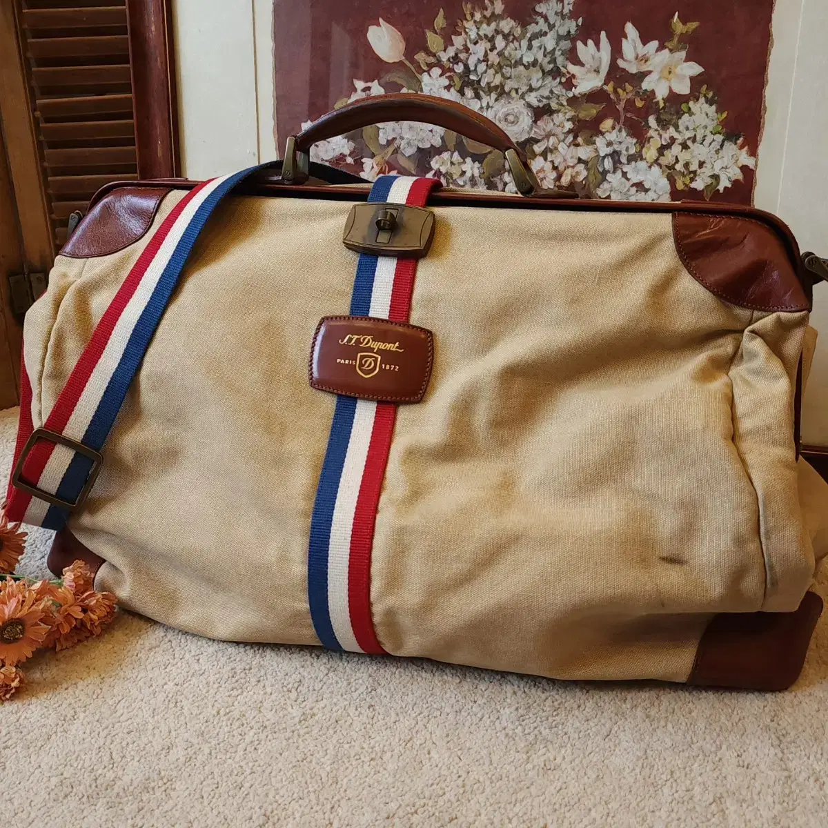 Dupont Canvas and Leather Weekender Travel Doctor Bag Iconic Cozy Bag