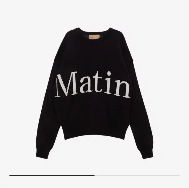 Matin Kim마뗑킴Big Logo Knit Pullover Black