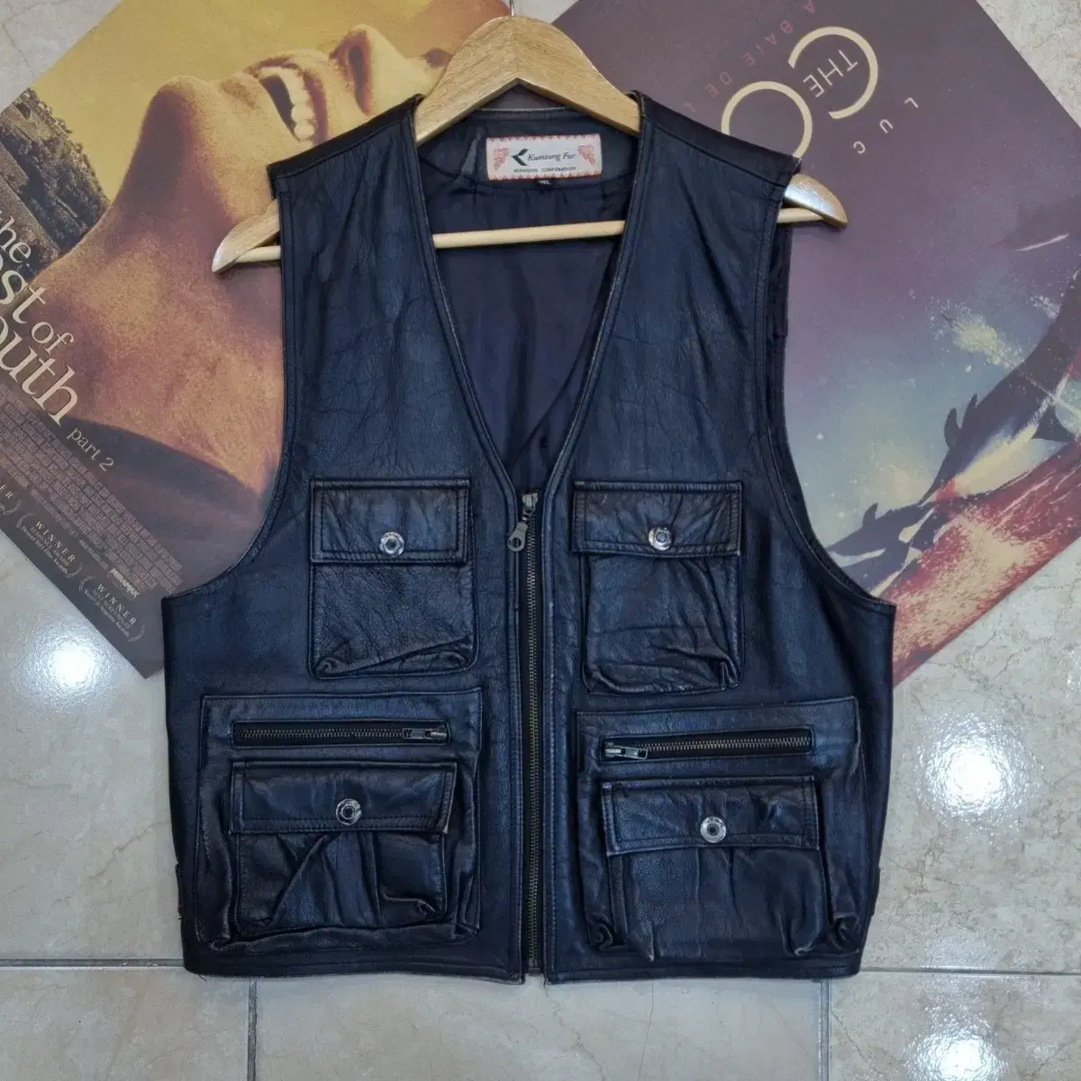 Keum Fur Cowhide Vest XXL