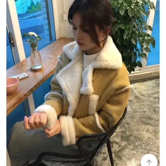 스웨이드 숏무스탕