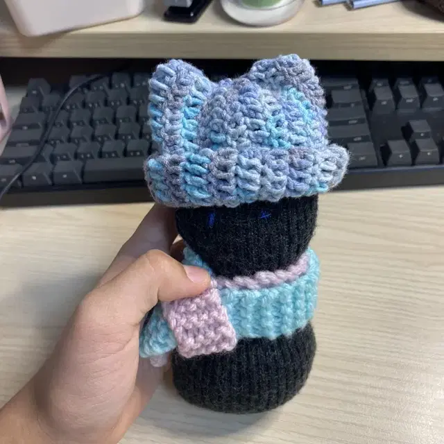 고양이 비니 10cm 인형용