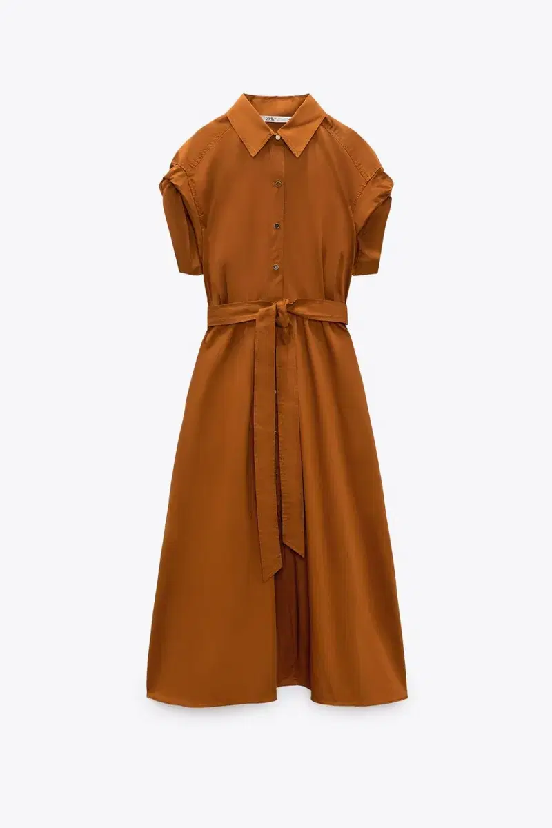 ZARA MIDI SHIRT DRESS BELT LONG DRESS