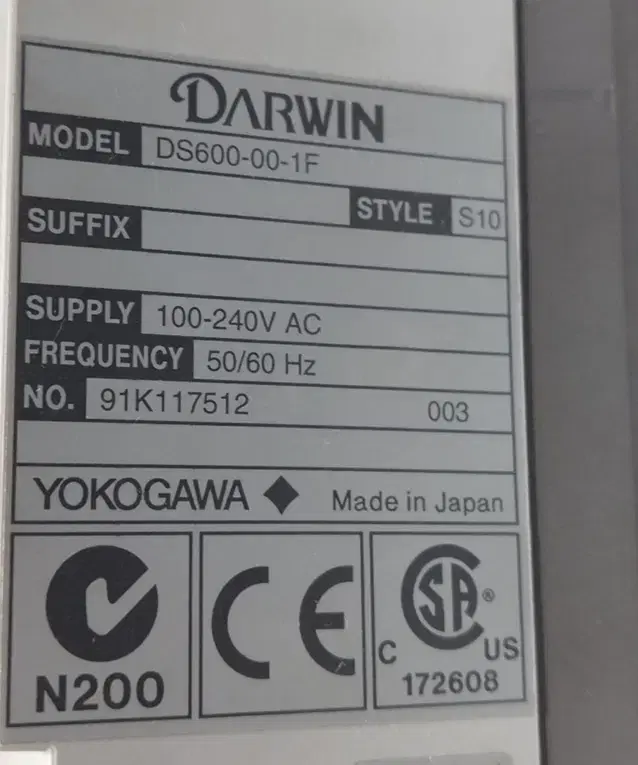 Yokogawa DS600-00-1F , DU100-32  요코가와