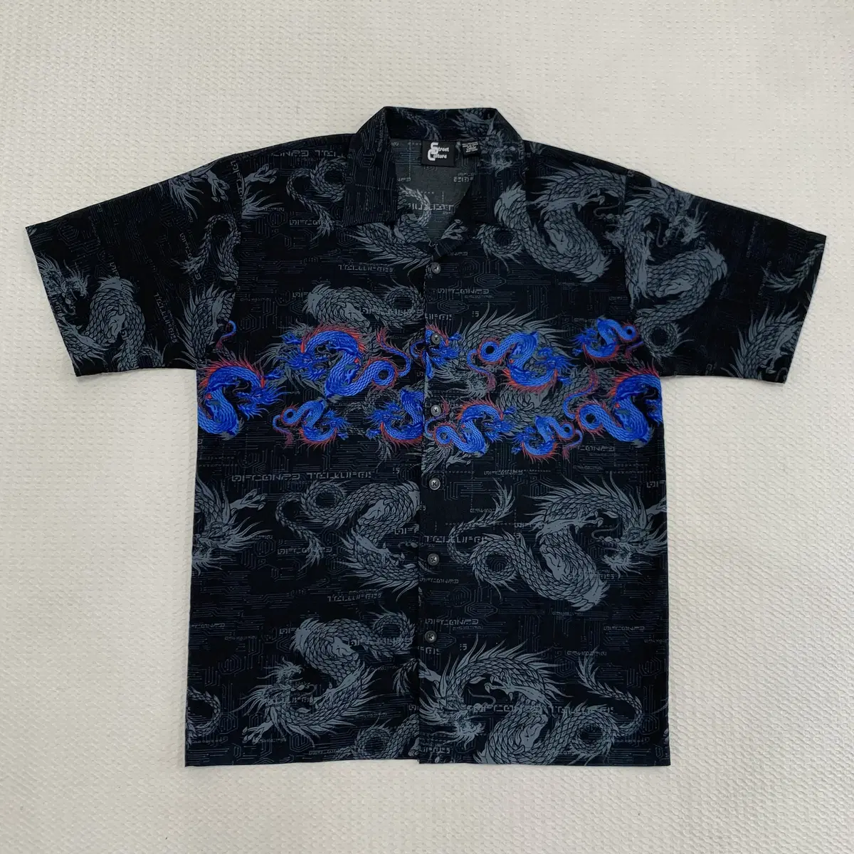 [XXL]Dragon Short Sleeve Shirt (B6-12-113)