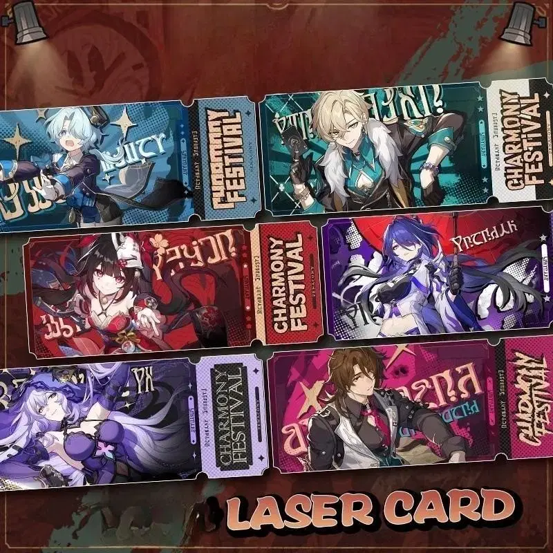 Collapse Star Rails Character Laser Ticket Merchandise Set of 6