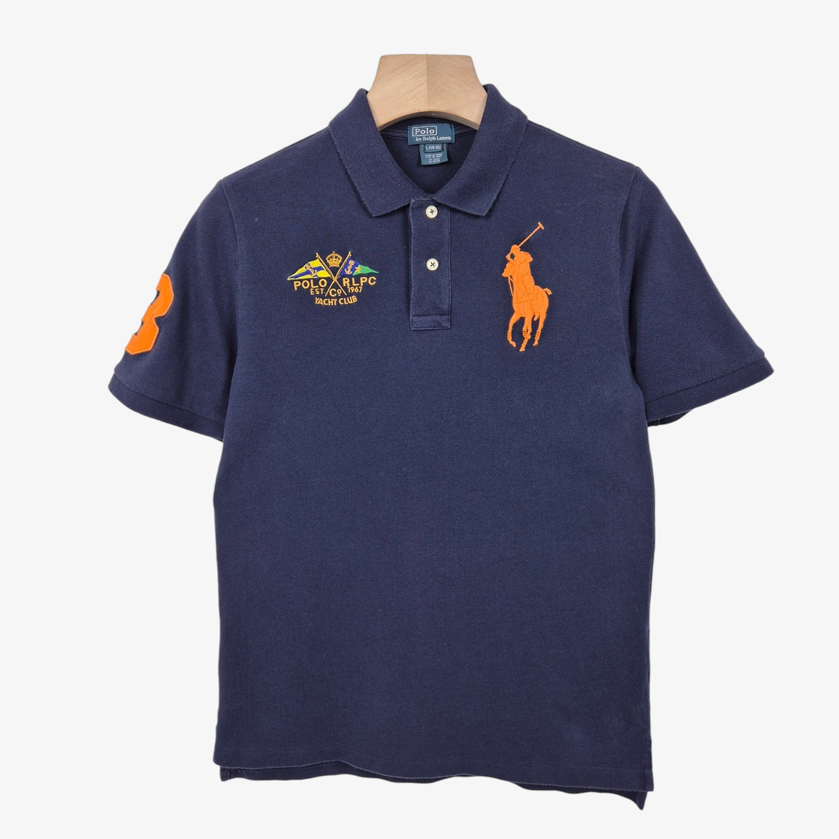 [90] Polo Ralph Lauren Navy Big Pony Short Sleeve Pique Shirt