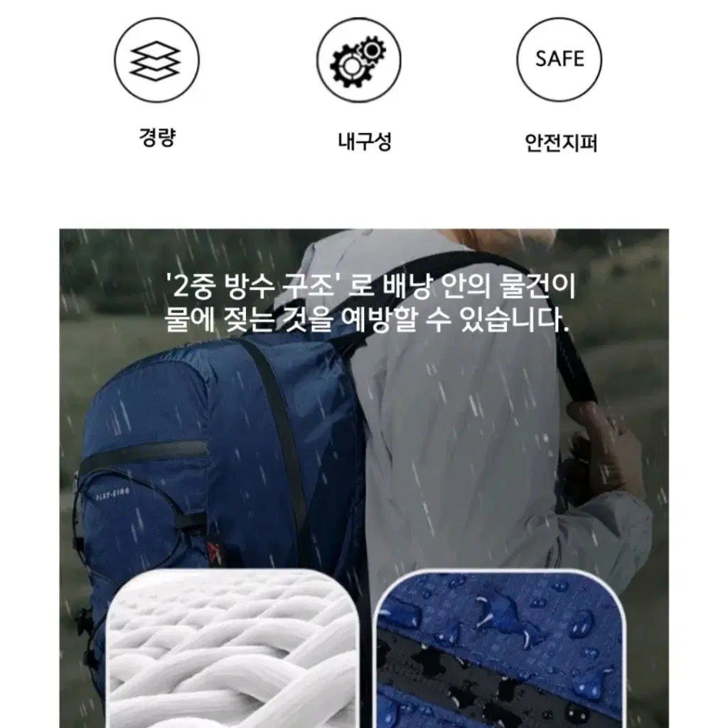 [리퍼] 디트리 초경량 접이식 휴대용 배낭 블랙