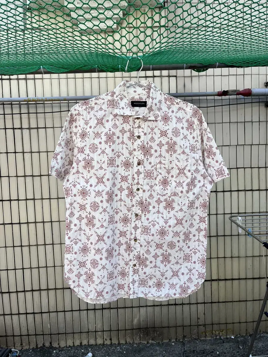 JefferiesVintage patterned short sleeve shirt Vesvio