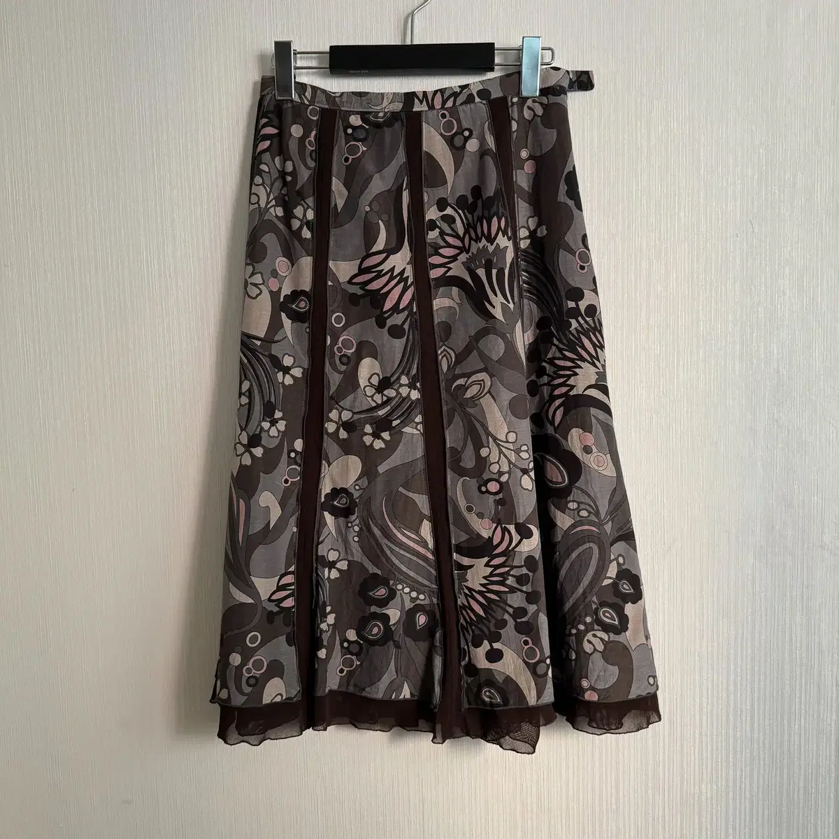 Oriental pattern patch work skirt