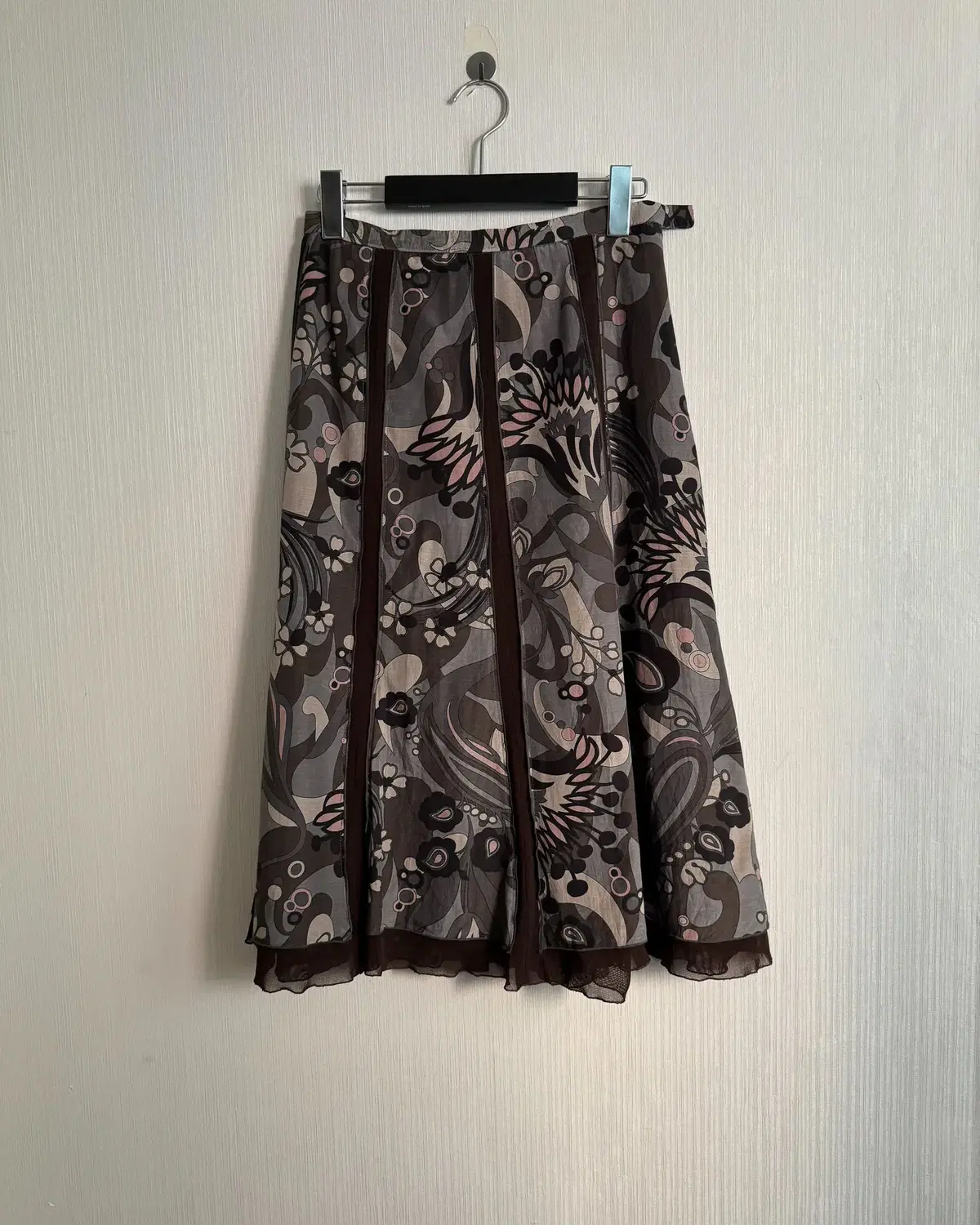 Oriental pattern patch work skirt