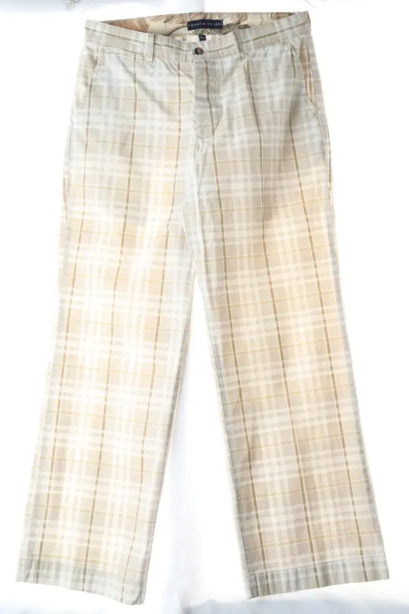 (XL) Tommy Hilfiger Slacks Lightweight Pants Check Cotton Amekazi - DDB