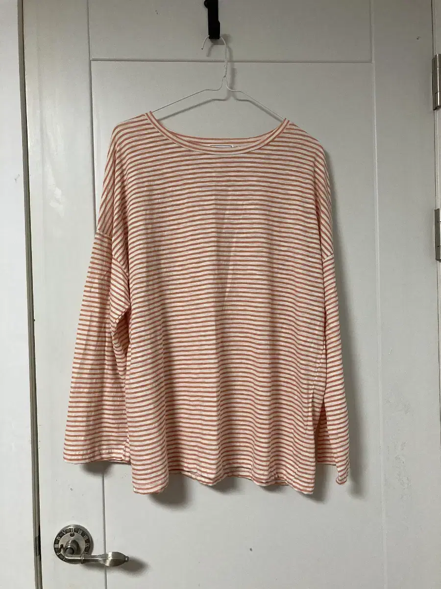 Orange striped long-sleeved T-shirt (new product)