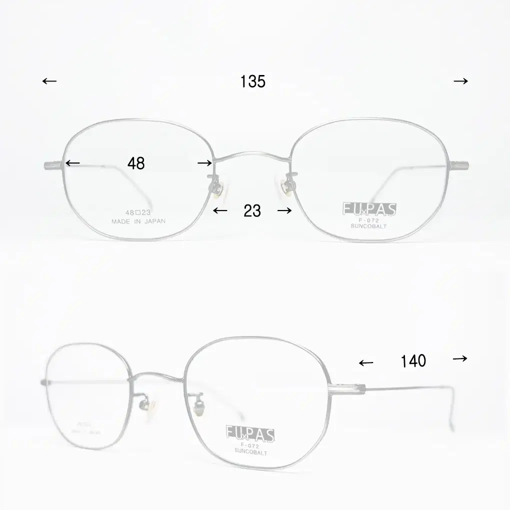 일본 초경량 클래식 안경테 F-072 Gunmetal