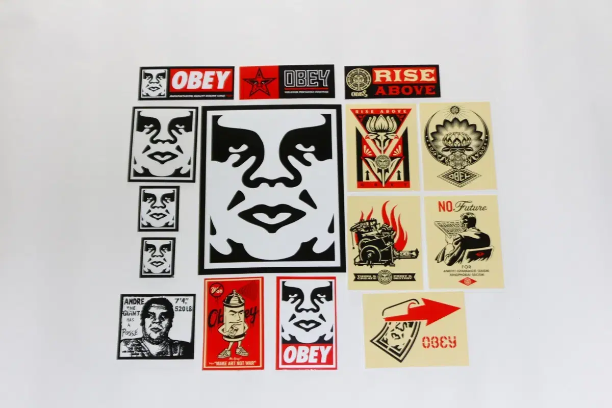 sticker, 15 types + 5 sheets (total 20 sheets) obey giant