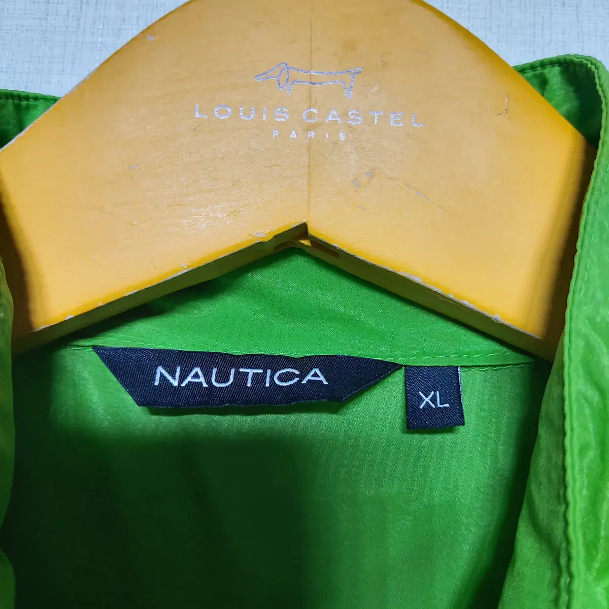 NAUTICA 남성등산자켓 그린 후드 바람막이 105 윈드브레이커 XL