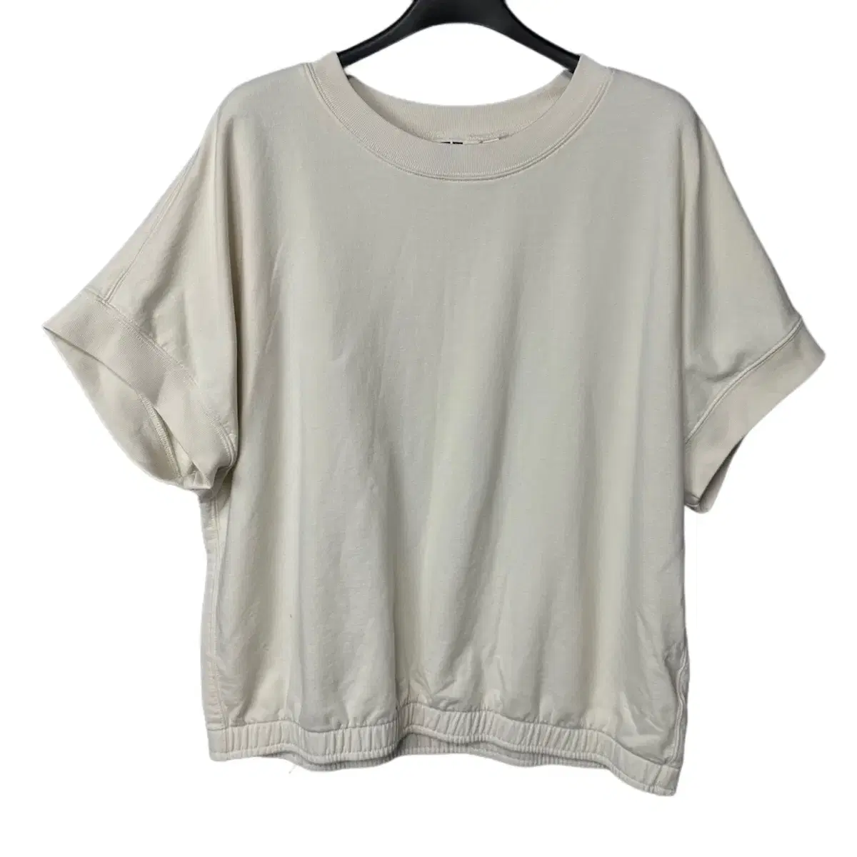 XL UniqloU Women's Light Beige Short Sleeve T-shirt