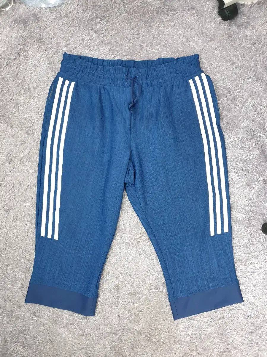 adidas 7-Part Trouser Knit Capri Pants Navy L