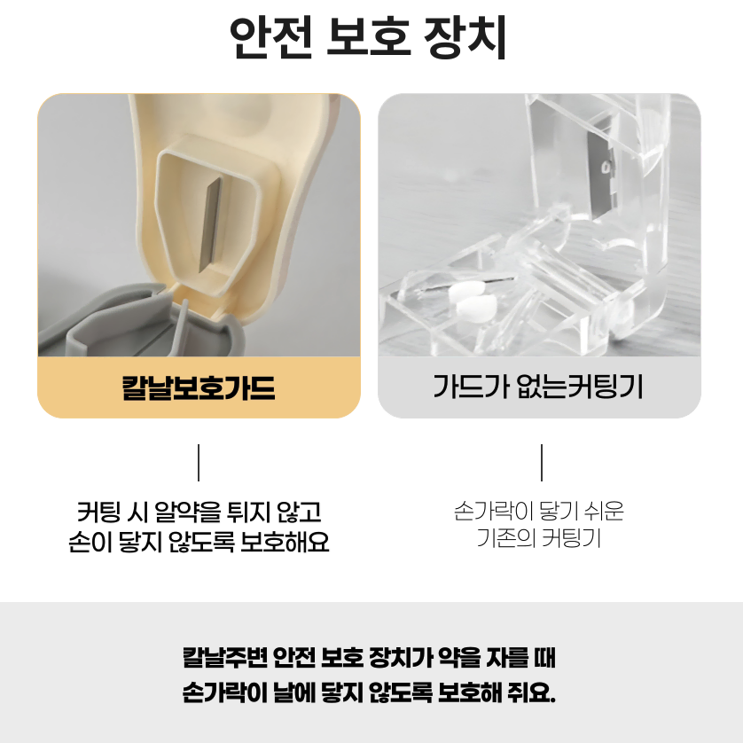 휴대용 알약 나누기 커팅기 / 반려견 약 자르기 절단기 / 보관함