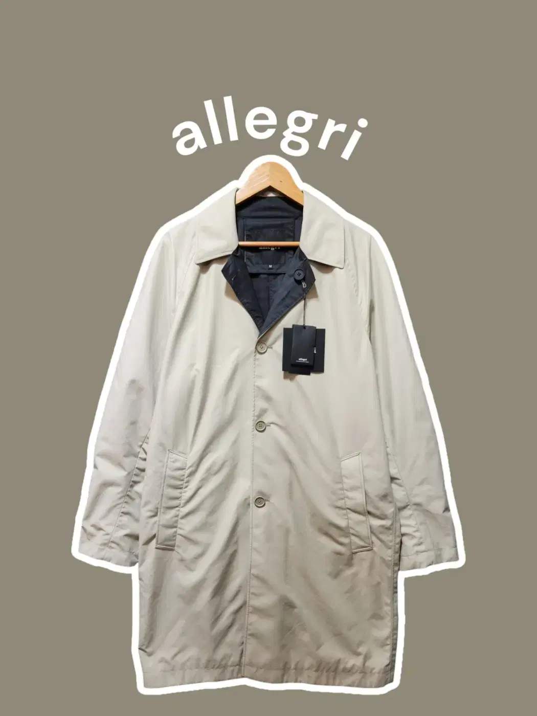 [52-105] allegri allegri nylon coat / new