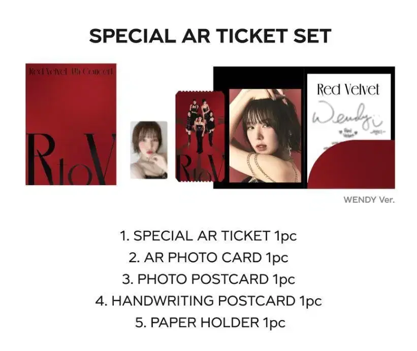 Red Velvet Altubi AR Ticket Set Unsealed (Irene,Wendy)