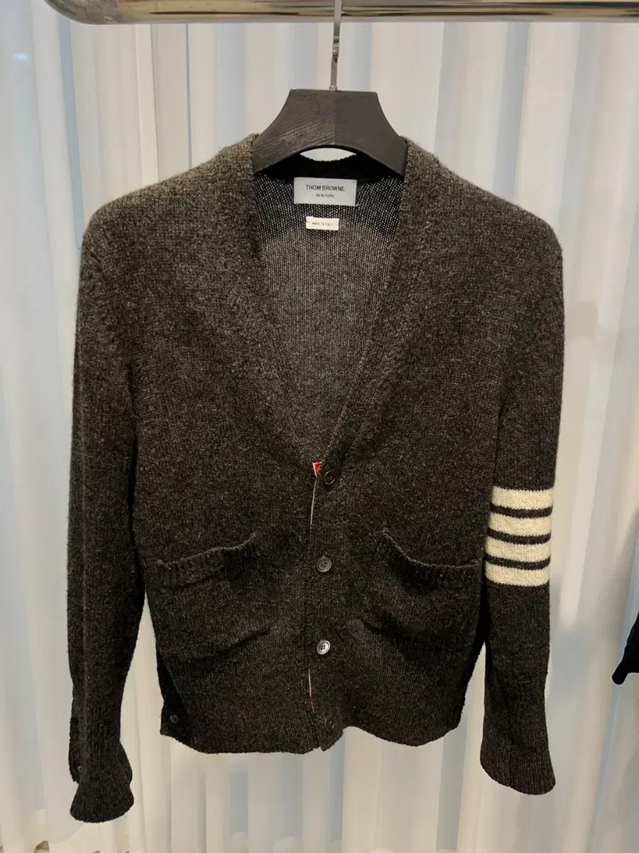 (4) Thom Browne Shetland Wool Cardigan Men's