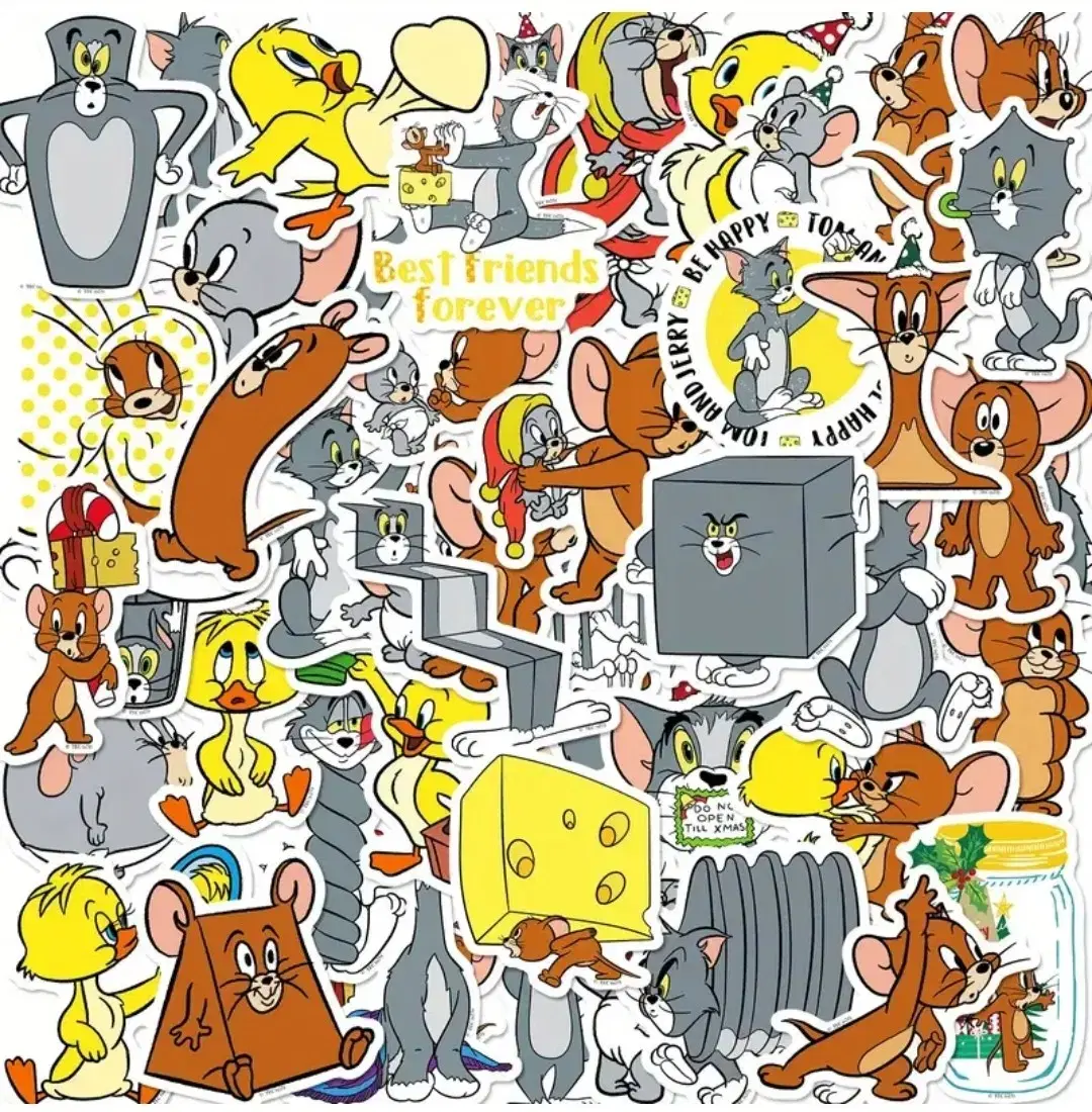 50 sheets Tom and Jerry. DIY. Inclusion. Stationery. In-cut. Engraving. Anysticker