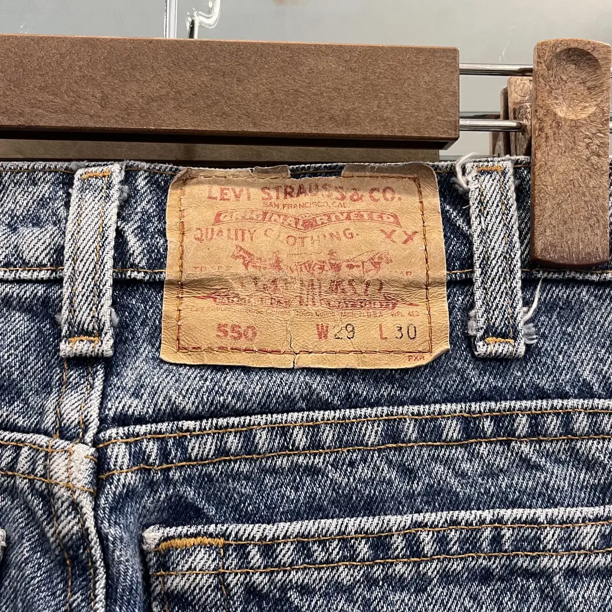 90s Levis 리바이스 550 데님 팬츠 (made in USA)