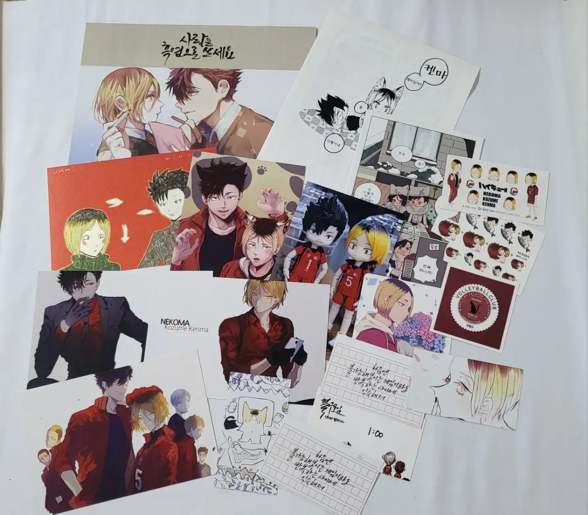 [Sets sold] haikyuu Nekoma Kartek Kuroken Kuroken Kenma sticker kard Manga Cut