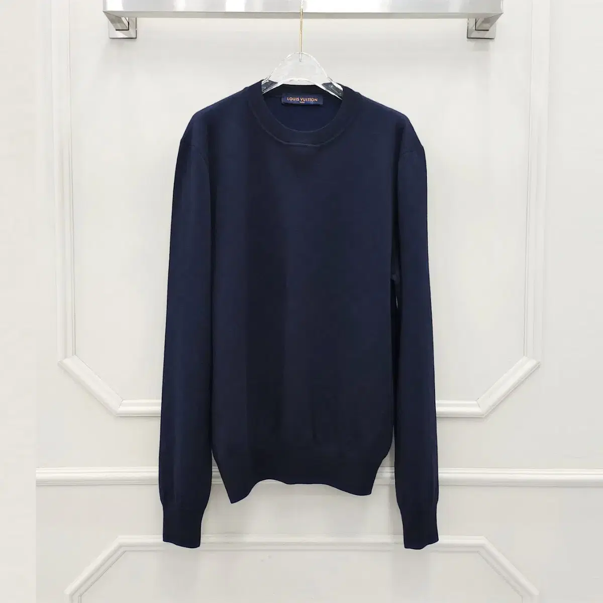 XL / Louis Vuitton Navy Monogram Crewneck Knit