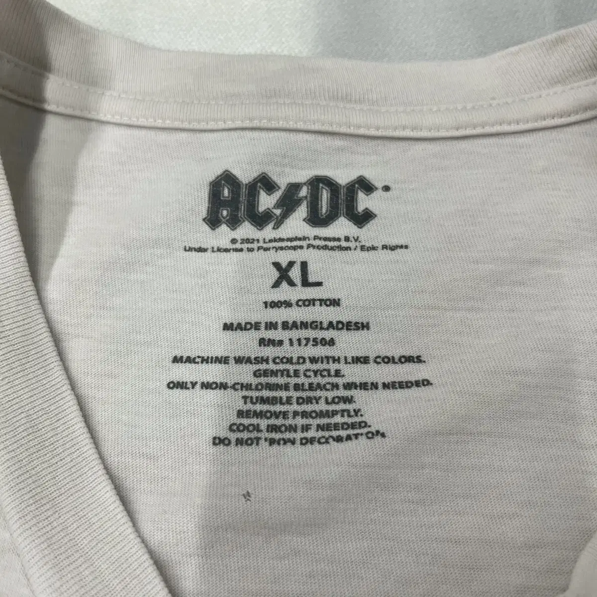 (XL) 브라바도 ACDC 반팔 티셔츠