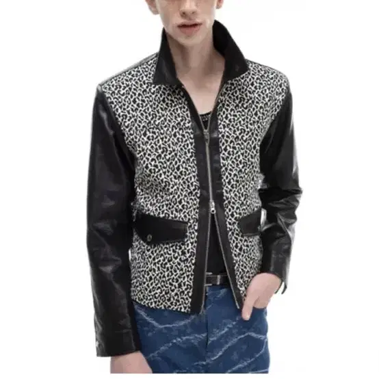 그레이티스트 Vegan Leather Jacket Leopard